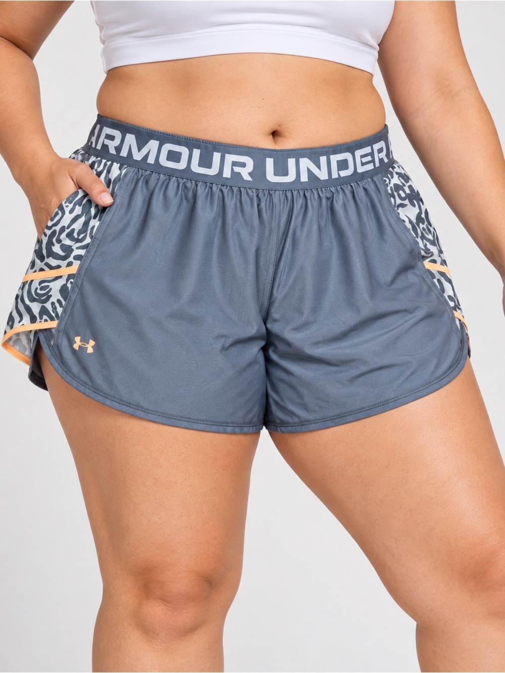 Under Armour  Play Up Shorts Womens PluS Size 1X Loose Fit Athletic Blue